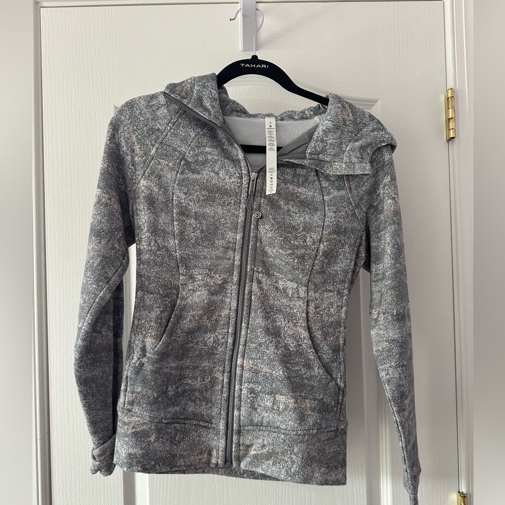 Lululemon Athletica Gray Zip-Up Scuba Jacket